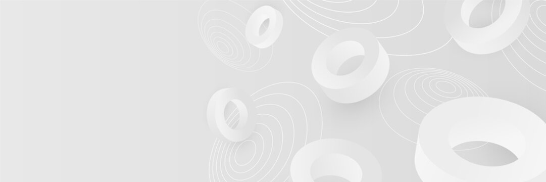 White abstract banner background © Roisa