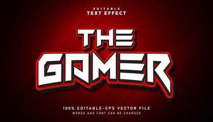 3D The Gamer text effect - Editable text effect