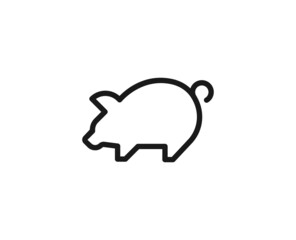 Black line icon on white background