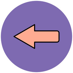 Left straight arrow Icon