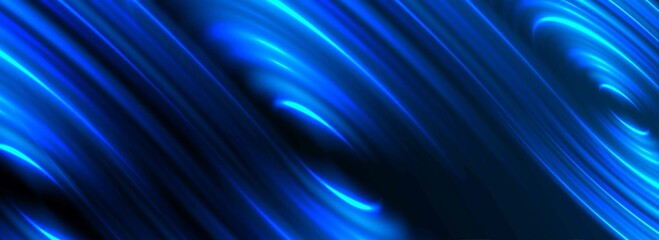 Dynamic round wave. Blue curved circle structure. Clean and fresh. Energy cover design. Vector background.