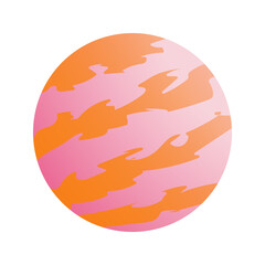 Planet Jupiter. 3d vector icon.