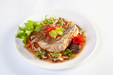 Steamed Grouper with Soy Sauce