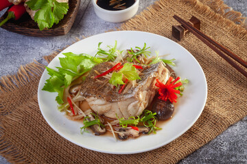 Steamed Grouper with Soy Sauce