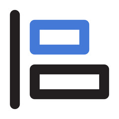 horizontal align left icon illustration