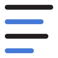 Obraz premium align text left icon illustration