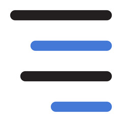 Obraz premium align text right icon illustration