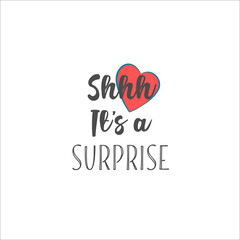 Shhh it's a Surprise Party Invitation Card Vector Stock Vector