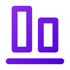 vertical align bottom icon illustration