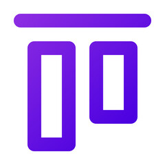 vertical align top icon illustration