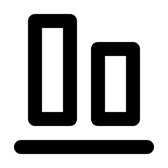 vertical align bottom icon illustration