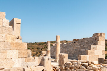 Temple of Demeter near Sangri village on Naxos Island, Greece.