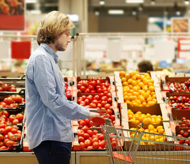 buying vegetables at the market