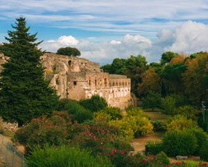 Fototapeta na wymiar View of ancient ruins in Pompeii