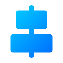 Fototapeta premium horizontal align center icon illustration