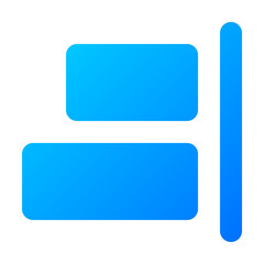 horizontal align right icon illustration