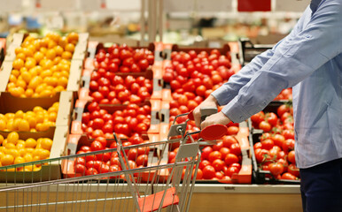 buying vegetables at the market