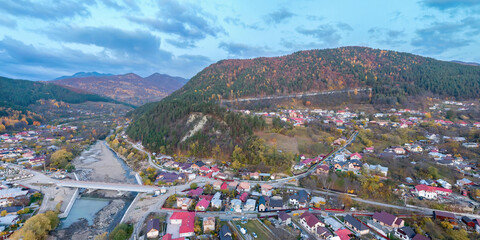 Lepsa, Romania. Beautiful lanscape in the autumn.