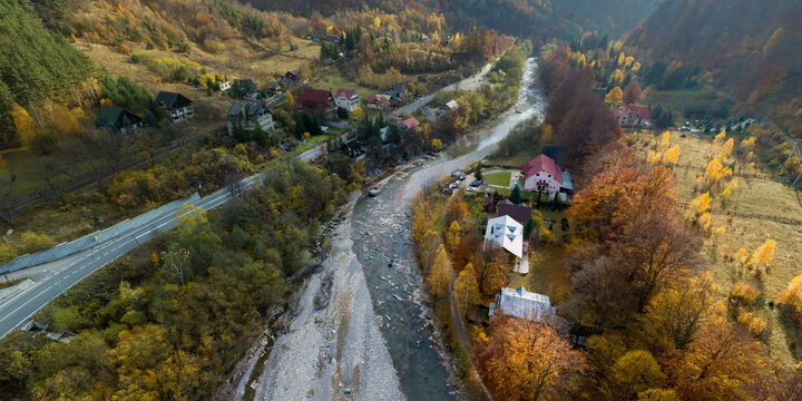 Lepsa, Romania. Beautiful lanscape in the autumn.
