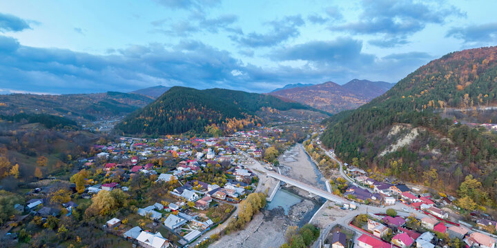 Lepsa, Romania. Beautiful lanscape in the autumn.