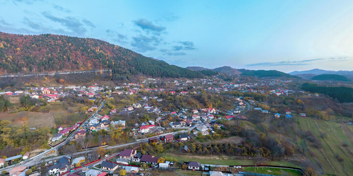 Lepsa, Romania. Beautiful lanscape in the autumn.