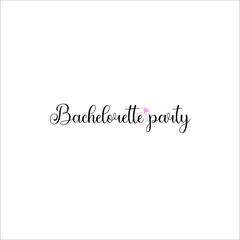 Bachelorette party logo Stock Illustrations, Images and Vectors. 
Bachelorette Party Calligraphy Invitation Card Banner