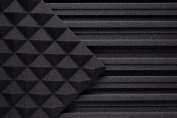 Acoustic foam wall background texture. Sound isolation material for soundproof in studio