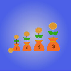 Profit opportunity concept, business growth,vector illustration 
