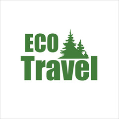 Eco travel. Vector logo of eco-travel, tourism. Stock Illustration