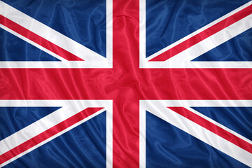 United Kingdom flag pattern on the fabric texture ,vintage style
