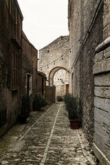 Fototapeta na wymiar Streetview Erice Sicily