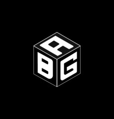 Cube letter logo design, font logo design, unique logo design.