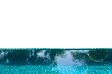 Part of swimming pool isolated on white background.