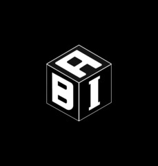 Cube letter logo design, font logo design, unique logo design.