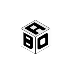 Letter logo design, Cube logo design.