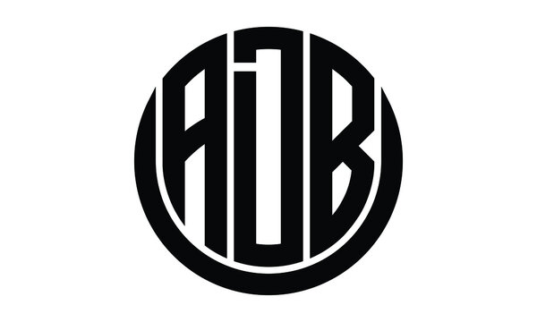 ADB shield with round shape logo design vector template | monogram logo | abstract logo | wordmark logo | lettermark logo | business logo | brand logo | flat logo.