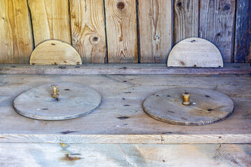 Old outhouse for two people