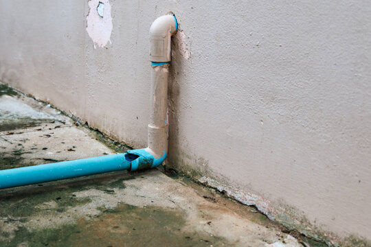 Broken and expired pvc pipe