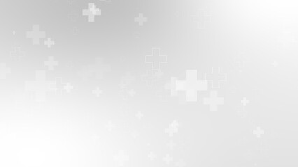 Abstract medical white gray cross pattern background.