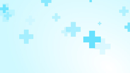 Obraz premium Medical white blue cross pattern background.