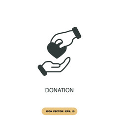 donation icons  symbol vector elements for infographic web
