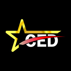 CED letter logo design. CED creative  letter logo. simple and modern letter logo. CED alphabet letter logo for business. Creative corporate identity and lettering. vector modern logo  - obrazy, fototapety, plakaty
