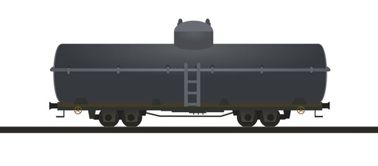 Train gas tank. vector illustration
