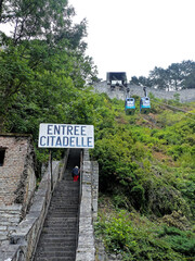 Dinant, Belgium - July 2019, Fortress built by Vauban in 1818 