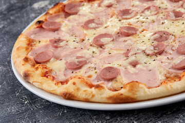 italian pizza on the white plate