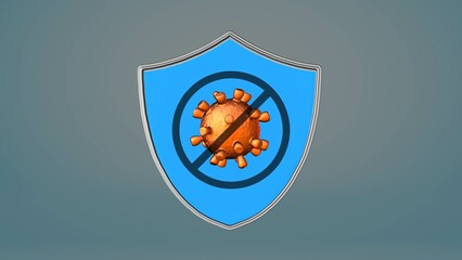 Coronavirus protection shield medical background