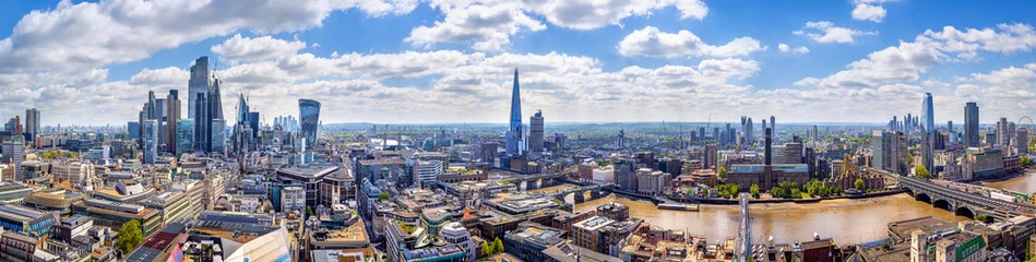Gordijnen de skyline van Londen, VK © frank peters