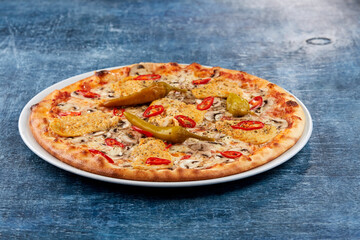 italian pizza on the white plate
