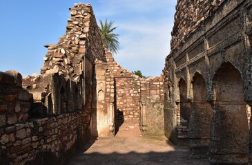 Fototapeta premium Kalinjar, Uttar Pradesh/India - July 12, 2021 : Kalinzar Fort built by Chandela ruler Paramaditya Dev in 5th Century.
