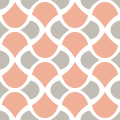 Cute small scales twisted shapes pattern original motif seamless geometric background. Modern Japanese style fabric design textile swatch all over print block.